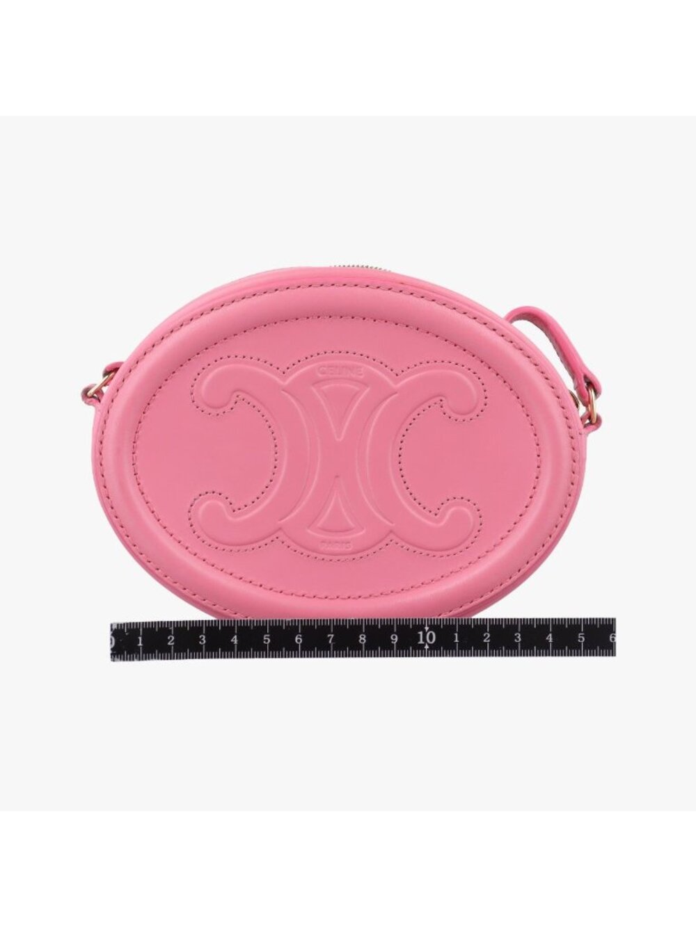 ★SOLD★ Celine Oval Pass Cuir Triomphe Pink Leather Messenger Bag - Picture 2 of 15